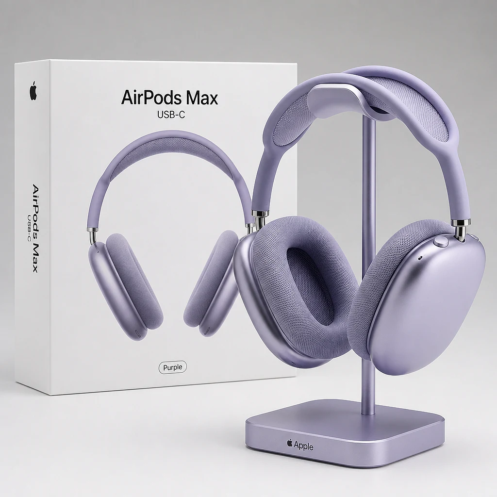 Apple AirPods Max USB-C Purple + Hard Case