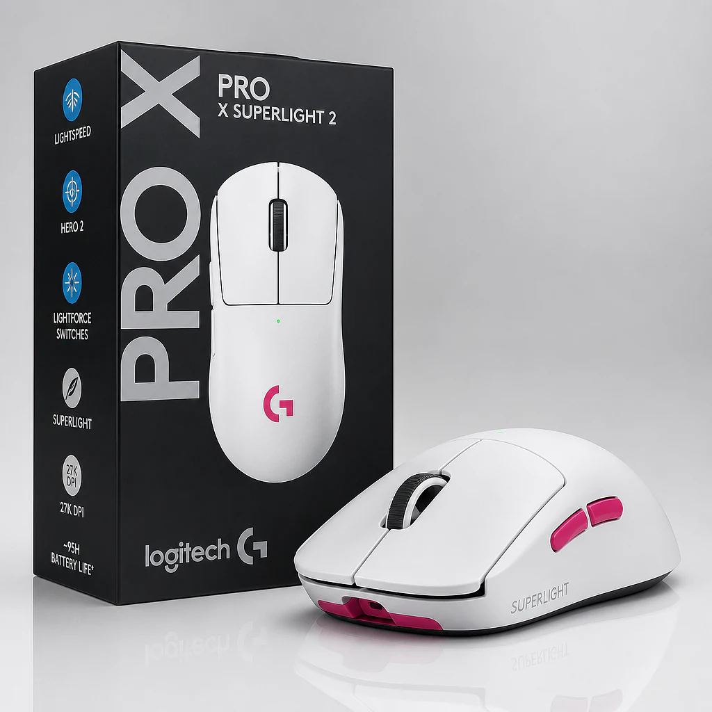 Logitech G Pro X Superlight 2 White Pink