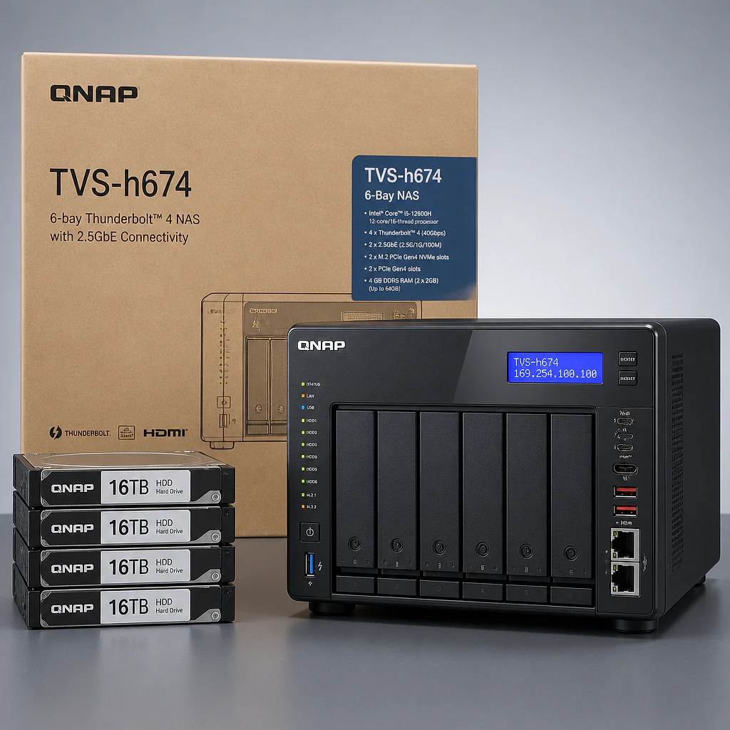 QNAP TVS-h674 6-bay Diskless
